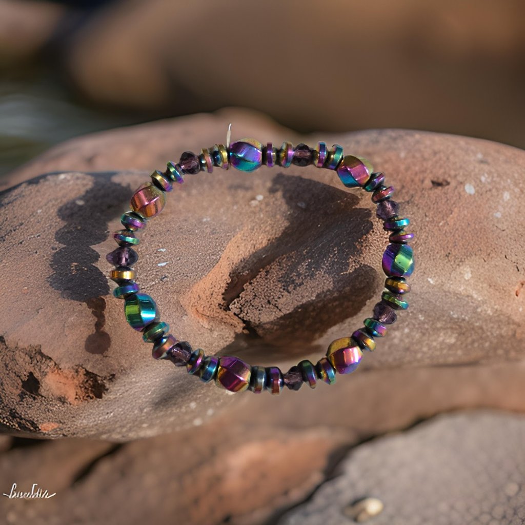Iridescent Bracelet 7 Inches Around